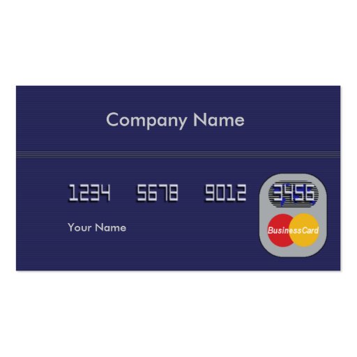 Credit Card Business Card (front side)