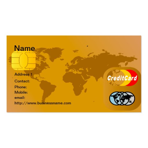 Credit card Business Card (front side)