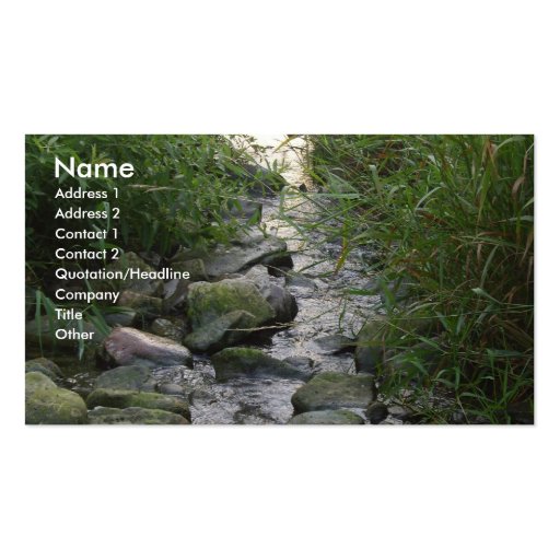Creek business card (front side)