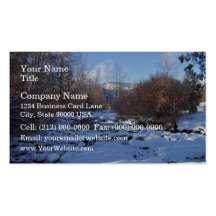 Creek covered by ice business card templates