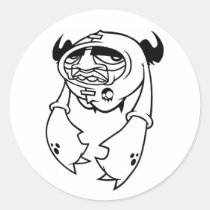 creep skull stickers