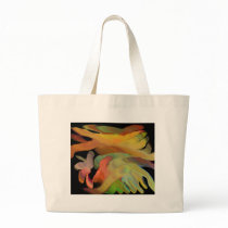 Creepy Blob Cicle Pattern Multi Colored Bag