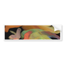 Creepy Blob Cicle Pattern Multi Colored Bumper Sticker