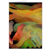 Creepy Blob Cicle Pattern Multi Colored Cards