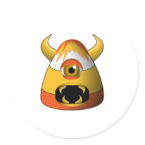 Creepy Candy Corn Angry Monster stickers