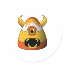 Creepy Candy Corn Angry Monster stickers