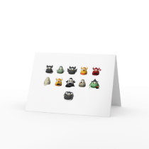 Creepy Candy Corn Creepies Rows Greeting Card
