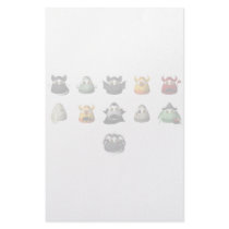 Creepy Candy Corn Creepies Rows stationery