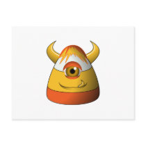 Creepy Candy Corn Cute Monster Postcard