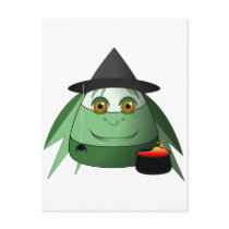 Creepy Candy Corn Witch Postcards