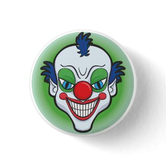 Creepy Clown Badge button