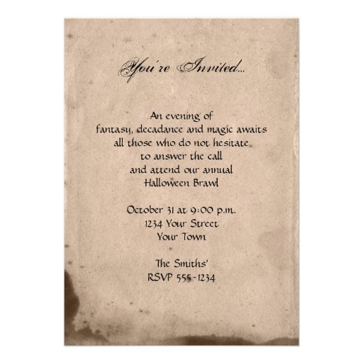 Creepy Clown Family Halloween Party Custom Announcement