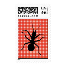 Creepy Crawly Ant Plaid Tablecloth Postage Stamp
