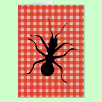 Creepy Crawly Ants Plaid Tablecloth cards