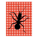 Creepy Crawly Ants Plaid Tablecloth Postcards