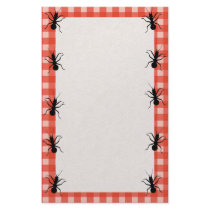Creepy Crawly Ants Plaid Tablecloth Stationery Paper