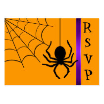Creepy Creepy Spider RSVP Business Cards