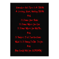 Creepy Custom Halloween Party Invitation invitations
