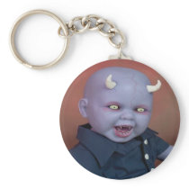 Creepy Devil Baby Doll Keychain