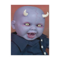 Creepy Devil Baby Doll Postcards
