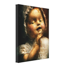 Creepy - Doll - Come play with me Gallery Wrapped Canvas