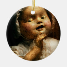 Creepy - Doll - Come play with me Christmas Tree Ornament