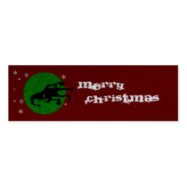 Creepy elf gift tag business cards