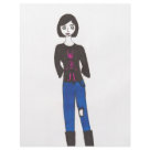 8.5x11 - The bunny on her shirt is creepy and pink