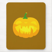 Creepy Fanged Jack-O-'Lantern Mouse Pad