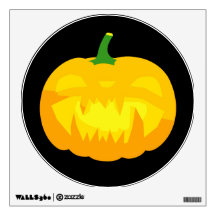Creepy Fanged Jack-O-'Lantern Room Decals