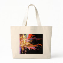 creepy fire icicle abstract cosmic illustration ar tote bags