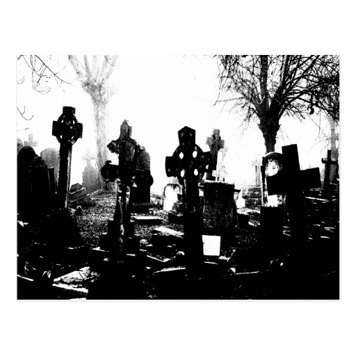 Creepy Gothic Graveyard Postcard Zazzle