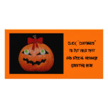 Creepy Halloween Jack O' Lantern Photo Cards