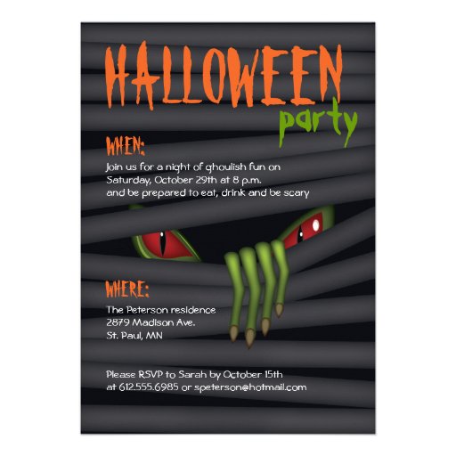 Creepy Halloween Party Invitation