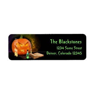 Creepy Halloween Return Address Labels label