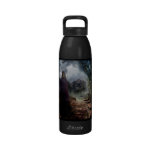 Creepy Haunted House and its Ghost Owner - Macabre Reusable Water Bottles