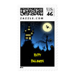Creepy Haunted House Halloween Stamps