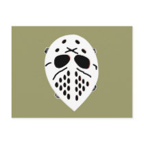 Creepy Hockey Mask Products postcards by HorrorFlickFun Creepy Hockey Mask Products postcards