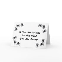Creepy Huh? - Spiders Funny Halloween Card by nightmare7darkangel Creepy Huh? - Spiders Funny Halloween Card