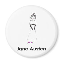 Creepy Jane Austen magnets