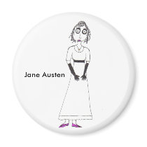 Creepy Jane Austen magnets