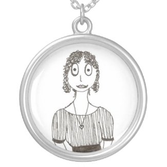 Creepy Jane Austen Personalized Necklace