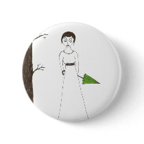 Creepy Jane Austen Rice Painting buttons