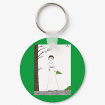 Creepy Jane Austen Rice Painting keychains