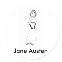 Creepy Jane Austen stickers