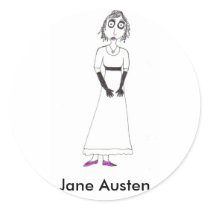 Creepy Jane Austen stickers