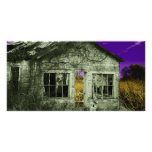 Creepy Old House Customized Photo Card
