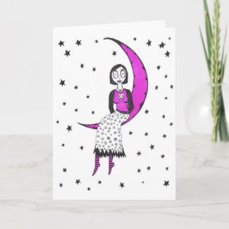 Creepy over the moon and stars cards