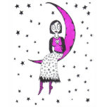 Creepy over the moon and stars t-shirts