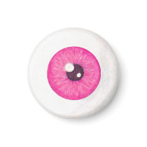 Creepy Pink Eyeball Magnet